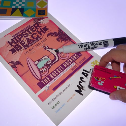 Anti-Graffiti White Board Clear Sticker